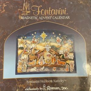 FONTANINI MAGNETIC ADVENT CALENDAR VINTAGE HEIRLOOM NATIVITY